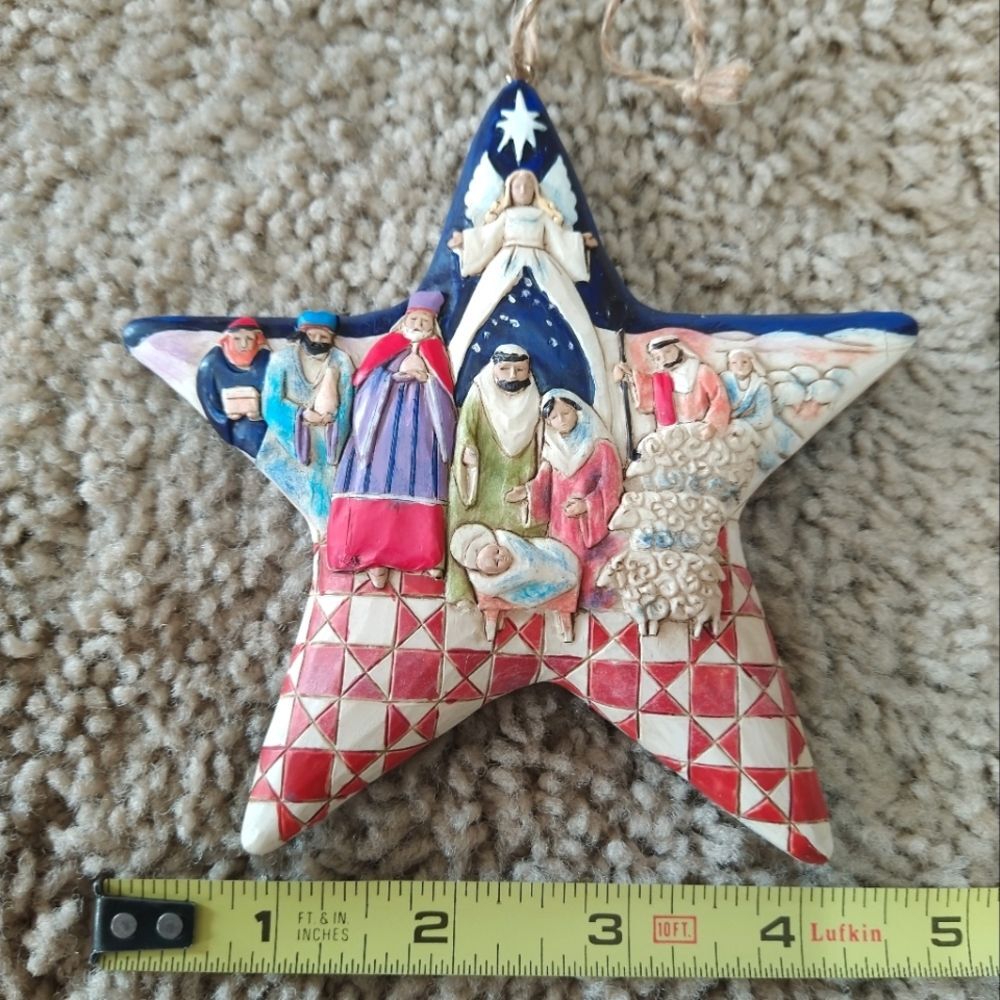 Jim Shore Christmas Nativity Star Ornament - Picture 9 of 11